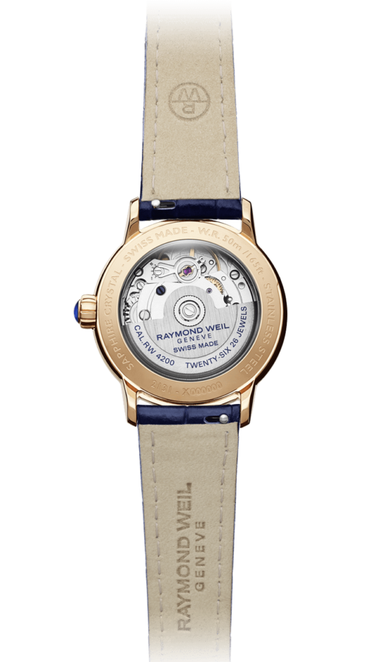 Maestro Ladies Automatic Mother-of-Pearl Diamond Leather Watch, 31mm
