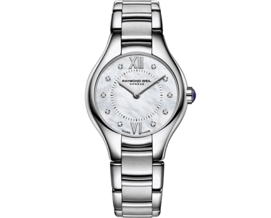 Noemia Ladies Quartz Stainless Steel 10 Diamond Watch, 24 mm