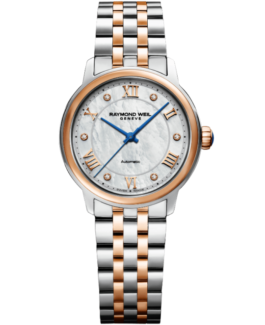 Maestro Ladies Automatic Mother-of-Pearl Diamond Two-tone Bracelet Watch, 31mm