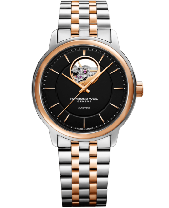 Maestro Men’s Automatic Visible Balance Wheel Two-Tone Bracelet Watch, 40mm