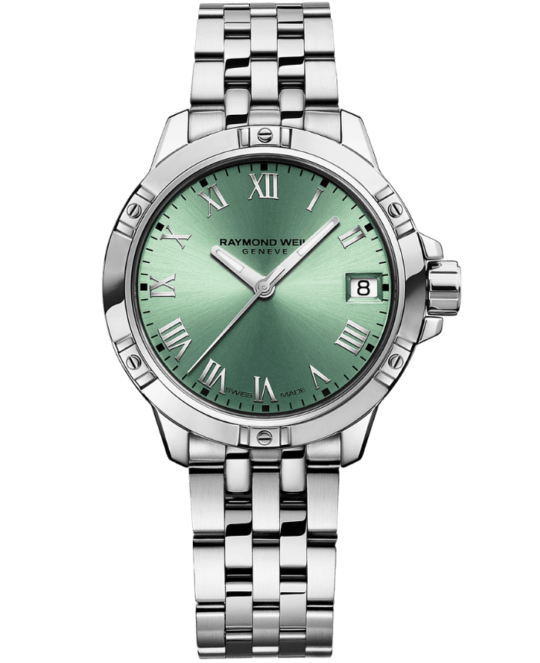 Tango Classic Ladies Quartz Green Dial Steel Date Watch, 30mm
