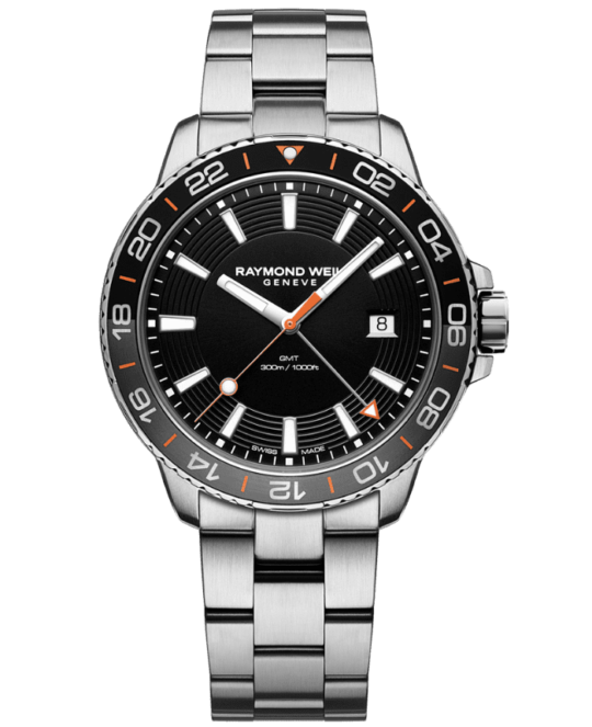 Tango 300 Men’s Quartz GMT Black Grey Diver Watch, 42mm