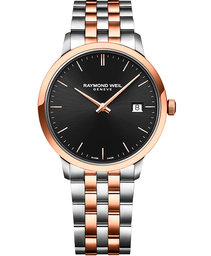 Toccata Men’s Rose Gold Black Dial Quartz Watch, 39mm