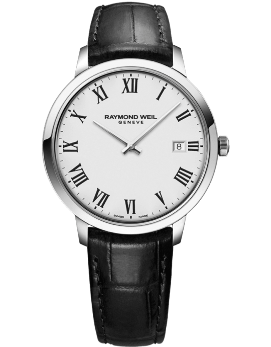 Toccata Men’s Classic White Dial Quartz Watch, 42mm