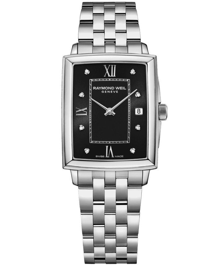Toccata Ladies Black Dial Diamond Bracelet Watch, 22.6 x 28.1 mm