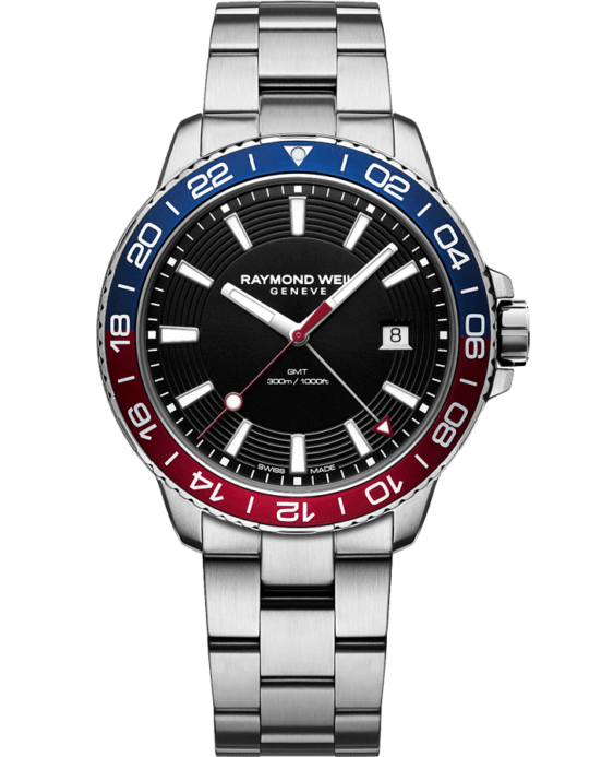 Tango 300 Men’s Quartz GMT Blue Red Diver Watch, 42mm