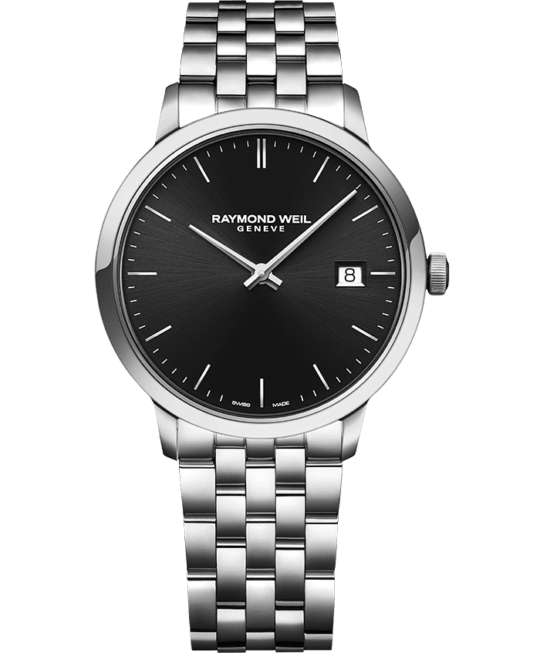 Toccata Men’s Classic Steel Black Dial Quartz Watch, 39mm
