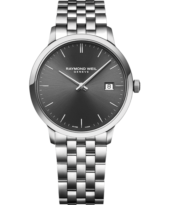 Toccata Men’s Classic Steel Grey Dial Quartz Watch, 39mm