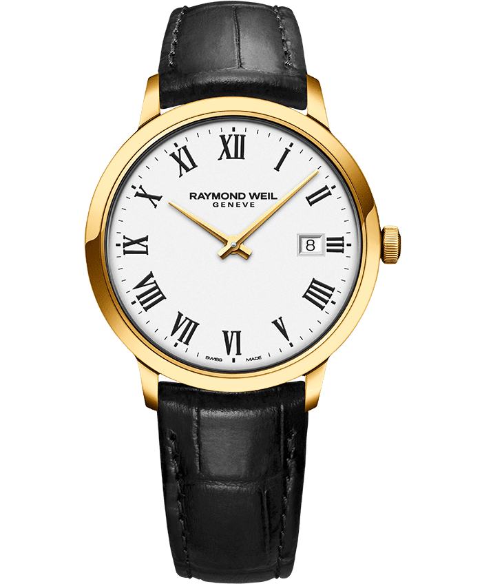 Toccata Men’s Classic PVD Gold White Dial Quartz Watch, 39mm