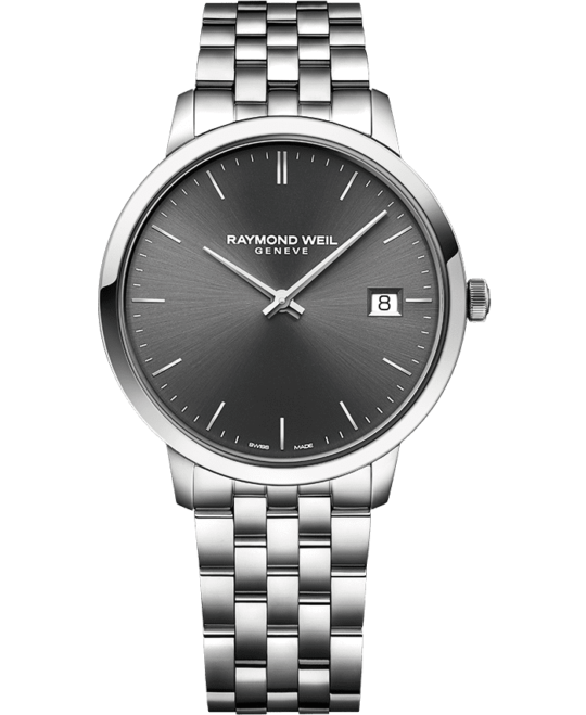 Toccata Men’s Classic Steel Grey Dial Quartz Watch, 42mm